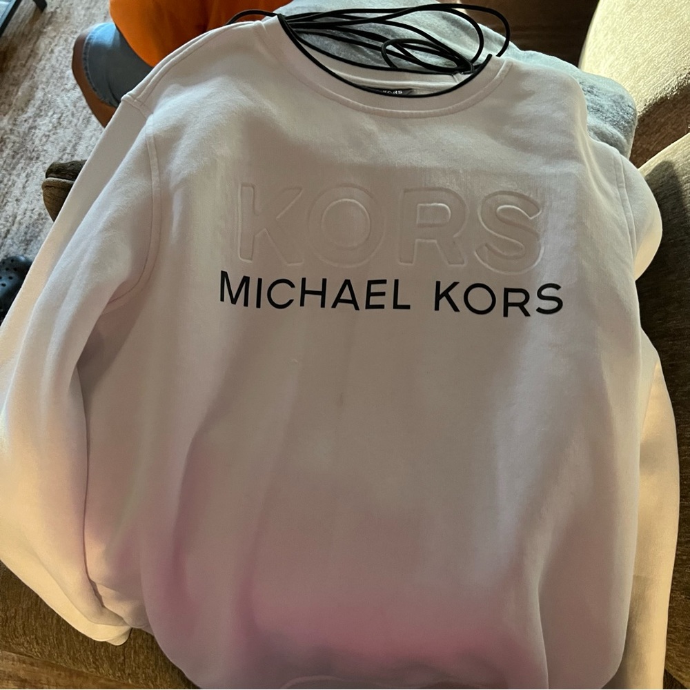 michael lira white cotton sweatshirt